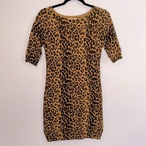 3/10$ Cheetah/leopard print mini sweater dress